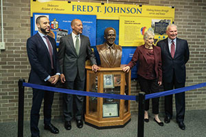 Fred Johnson bust unveiling